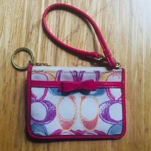 Coach Logo Card/Key Holder Wristlet
